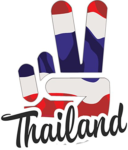 INDIGOS UG - Aufkleber - Autoaufkleber - Sticker - Thailand - Victory - Sieg - Heckscheibe, Kofferraum - 10x8cm