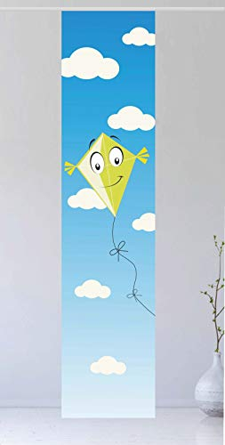 Flächenvorhang Drachen Kids 5, 260 cm hoch, 60 cm breit - Schiebevorhang - Schiebegardine, Tolles Kindermotiv - Kinderzimmer - bunter Herbst