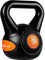 MOVIT Kettlebell STYLISH BLACK, Kugelhantel mit Bodenschonender Kunststoffhülle, 2 bis 20 kg, Schadstoffgeprüft, 8 kg Orange