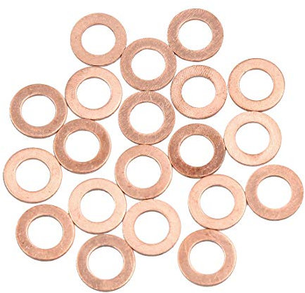 sourcing map 20pc 9mm Dia Interne rondelle cuivre étanchéité joint Auto