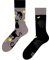 Dedoles Socken Unisex Damen Herren & Kinder Baumwolle viele lustige Designs 1 Paar Geschenk links rechts verschieden, Farbe Grau, Motiv Katzenaugen, Gr. 39-42