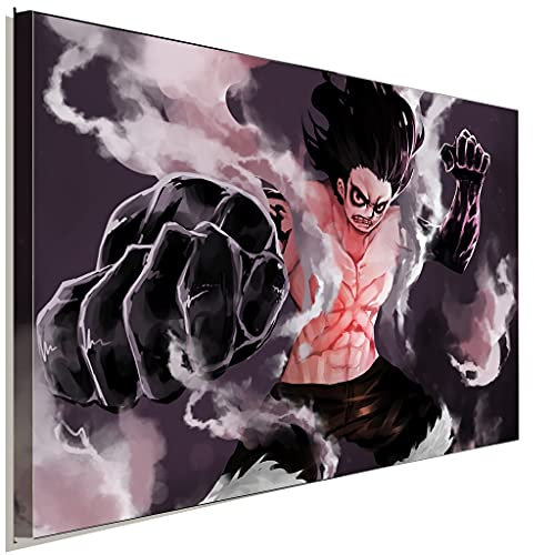 AK ART Ruffy One Piece Piraten Leinwandbild Kunstdruck Wandbild Wanddeko TOP XXL (75 x 50 cm)