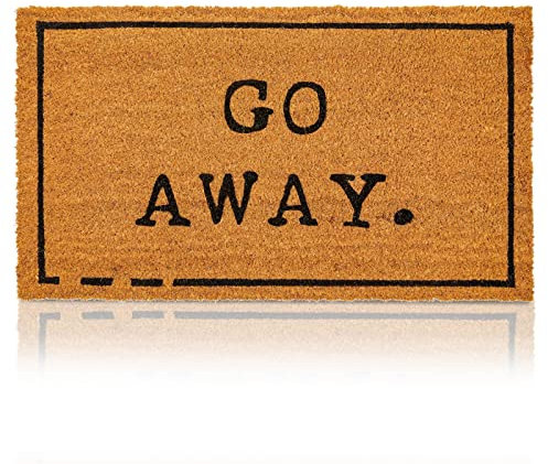 Go Away Natural Coir Nonslip Welcome Door Mat (17 x 30 in)