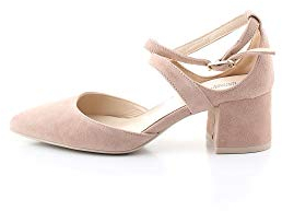 Nero Giardini E012023DE Escarpins Femme en Cuir Velours - Rose poudré 39 EU