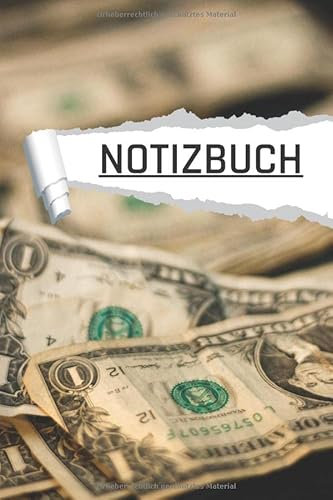 Notizbuch: Geldschein Motiv liniert I DIN-A5 I 120 Seiten in Cremefarben I Journal