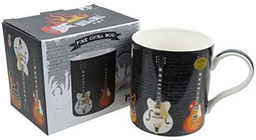 Rock and Roll - Taza de porcelana, diseño de guitarra eléctrica