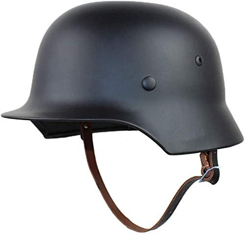 COMUNITE WW2 German M35 Steel Helmet ET68 (Head Size: 60cm) Combat Headwear Head Gear Retro World War II Helm mit Lederfutter