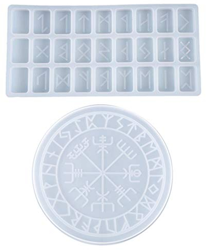 GUMEI DIY Runen Symbol Kristall Epoxidharz Form Kreis Wahrsagetafel Silikonform