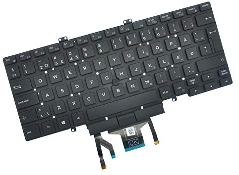 Latitude 5400 5401 7400 Clavier danois rétroéclairé double point QWERTY 6N4P3
