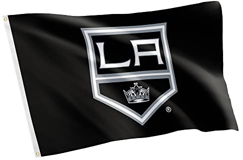 Los Angeles Kings Team NHL National Hockey League 100% Polyester Indoor Outdoor 91 x 152 cm (Design #1)