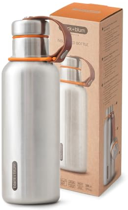 BLACK + BLUM Isolierte Trinkflasche | Orange | 500 ml | vakuumisolierte Edelstahl Trinkflasche | bis zu 12h heiß & 24h kalt | 100% auslaufsicher | modernes Retrodesign | BPA-frei | Thermoskanne
