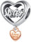 Charme Liebe dich Schwester Charms-Anhänger 925 Sterling Silber Charm Bead Pendant für Europäische Armbänder und Halsketten