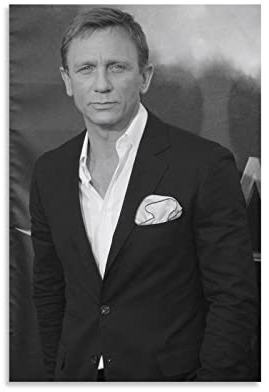 Schauspieler Star Daniel Craig Poster Bild Kunstdruck Leinwand Gemälde Schlafzimmer Ästhetik 20 x 30 cm ungerahmt