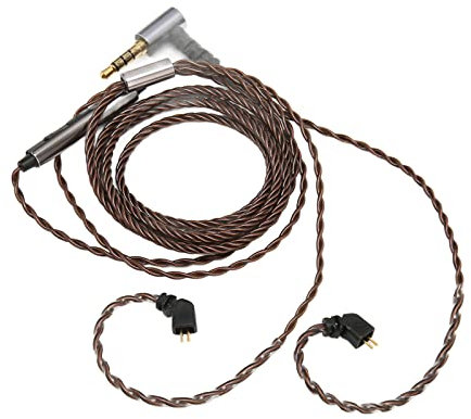 Earphone Upgrade Wire, Replacement Earphone Cord 2 Pin 0.78mm Noise Reduction OFC Core for AS06 for QT2 for ZS5 ZS6