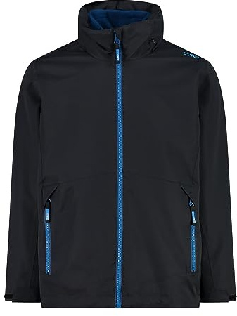 CMP - Kinderjacke mit fester Kapuze, herausnehmbarer Innenjacke, Anthrazit, 128