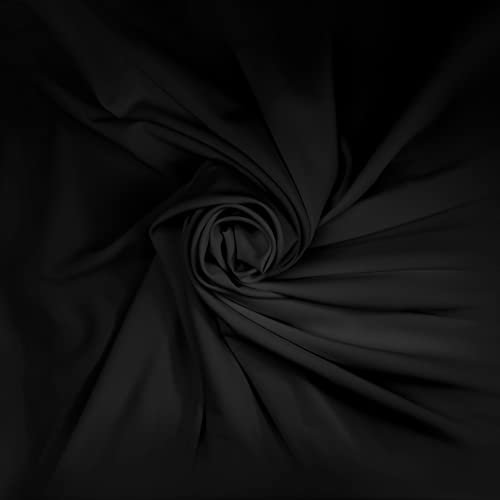 Rollmayer Stoff Fabric Meterware für Deko, Bekleidung und Basteln I Menge - 1 = 50cm Länge. Breite - 150cm I Kollektion Vivid, Schwarz 34