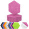 TONOR Espuma Acústica Pack 12 Paneles, Paneles Acústicos Hexagonales con Respaldo Adhesivo, Insonorizacion Acustica Pared y Decoración para Estudio, Gaming, Podcasting, Grabación, 30 * 26 * 0.9cm,Rosa