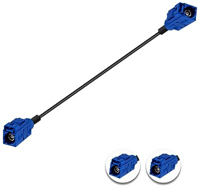 Vecys Fakra C Female to Fakra C Female Blue Pigtail Cable RG174 6IN/15CM GPS Antenna Extension Cable for Car Radio