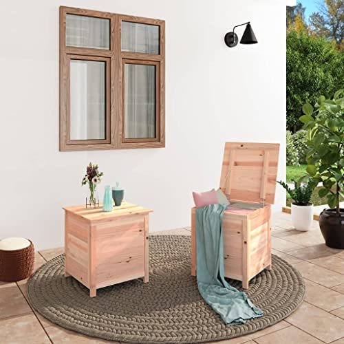 BUKSCYJS Scatola Per Cuscini Da Esterno,Armadio Da Giardino Basso,Armadietti E Credenze Adatto Per Giardino, Garage, Esterno, Balcone, Bordo Piscina 50x50x56cm Legno Massello Abete