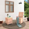 BUKSCYJS Scatola Per Cuscini Da Esterno,Armadio Da Giardino Basso,Armadietti E Credenze Adatto Per Giardino, Garage, Esterno, Balcone, Bordo Piscina 50x50x56cm Legno Massello Abete