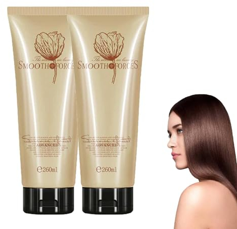 Urcoolest Magische Haarmaske, Fortgeschrittene Molekulare Haarwurzelbehandlung, Tiefenpflegende Haarmaske für Haarspitzen, Glatte Kräfte Haarmaske, für trockenes & beschädigtes Haar (2PCS)