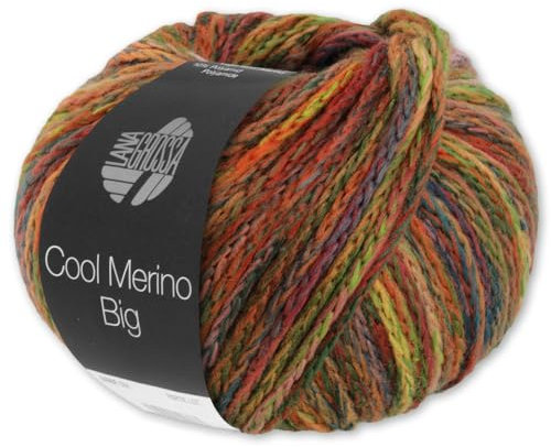 Frida's Wollhaus Lana Grossa 50 g Cool Merino Big Color Stricken Häkeln Schurwolle weich 8 Farben (405)