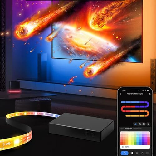 Luci For TV, Luci A LED For TV TV RGB Multicolore Stesso Schermo Striscia Luminosa, HDMI HD Gioco Film Striscia Di Luce Sincrona Con Suono E Luce, Dietro La TV Illuminazione A LED(For tv 98~110in)