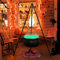 FOUDAY Halloween Witches Cauldron, Halloween Outdoor Large Witches Cauldron on Tripod with Lights, Black Plastic Bowl Decor Candy Bucket Halloween Witch Decorations for Home, Porch, Outside (130 cm)