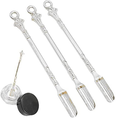 Schnupftabaklöffel, 3 Stück, Pulverschaufel, Mini-Schaufel, Medizinlöffel, Anhänger, Halskette Für Schnüffelflasche, Rauchen, Küchenzubehör, 80 Mm