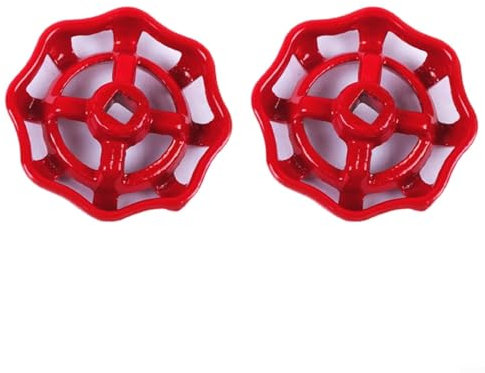 CNANRNANC 2 Stück Metall Wasserrohr Ventil Ventil Handrad Kugelhahn Ventil Eisen Kugelhahn Ventil Wasserhahn Griff Ventil Rot Ventil Absperrventil Ersatz Handrad(8mm)