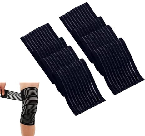 Yicoovey 2 pezzi 180 cm alta fascia elastica ginocchio uomini e donne adatto per gli uomini e le donne, banda elastica sport, set di banda sport adatto, bendaggio polpaccio per il fitness