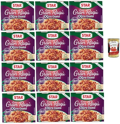 Italian Gourmet il mio Gran Ragù Extra Gusto 12 x 2 x 180g Fleischsauce | Con carne italiana e sapore ricco; servierfertig, herzhaft, für Pasta al, Gesamtnettogewicht 360 g + Kostenlos Polpa 400g