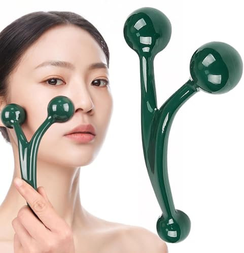 Massaggio per il collo, massaggiatore a rullo per il viso | Y Forma a mano Massaggio Tool,Strumento per spalle solide alla testa per i piedi di tensione Testa del cuoio capelluto