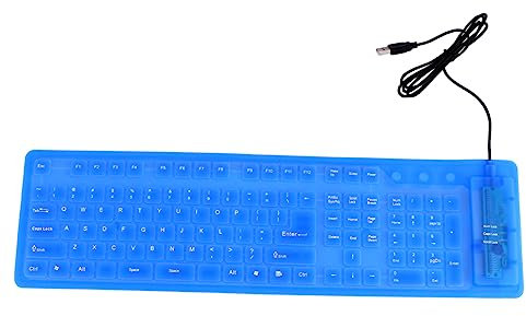 SHINEOFI Clavier Roll Up USB Antipoussière et Lavable Clavier Portable et Compact pour PC et Smartphones