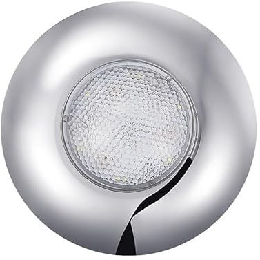 EDEDE Lumière Submersible de LED, Lumière de Piscine 12V Trou Ouvert PC coloré 105MM Prisme lumière sous-Marine lumière sous-Marine Acrylique Fibre de Verre(Blanc,10W)
