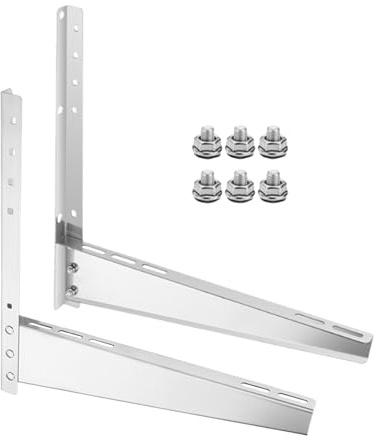 Air Conditioner, Window Mount, Air Conditioner Support, Stainless Steel, Height-Adjustable Repair Stand for Indoors, Rooms, Flats,