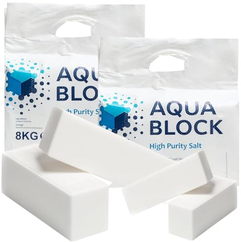 Block Salt Water Softeners High Purity Grade A Salt Block | Water Softening Units Delivers Superior Performance (6 Packs (12 Blocks))