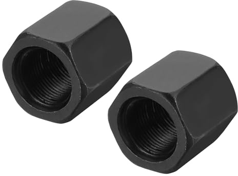 QUARKZMAN M22 X 1.5mm Steigung Sechskantmuffen 35mm Länge Güte 10.9 2 Stk | Kohlenstoffstahl Vollgewinde Schaftmutter Gewindestange Feingewinde Rohrverbinder Befestigungselemente Schwarz