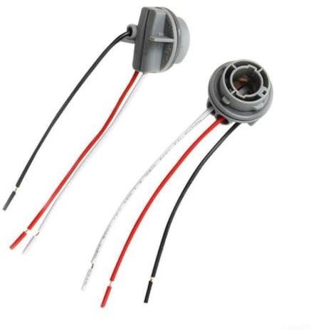 BAY15D 1157 Lampenfassung Adapter 2er Set Nylon Sockel mit Kupferdraht für Auto Rücklicht Blinker Bremslicht Reparatur 12V