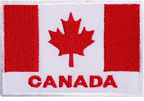 Aufnäher mit Kanada-Flagge, bestickt, zum Aufnähen oder Aufbügeln