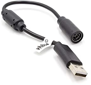 vhbw cavo adattatore USB breakaway antistrappo compatibile con Microsoft XBox 360 controller - nero
