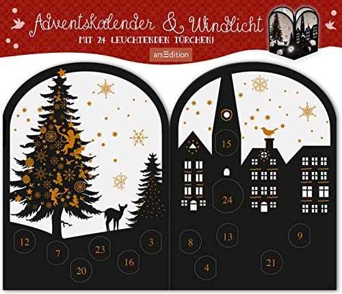 Teelichthäuschen Abendstunde: Adventskalender