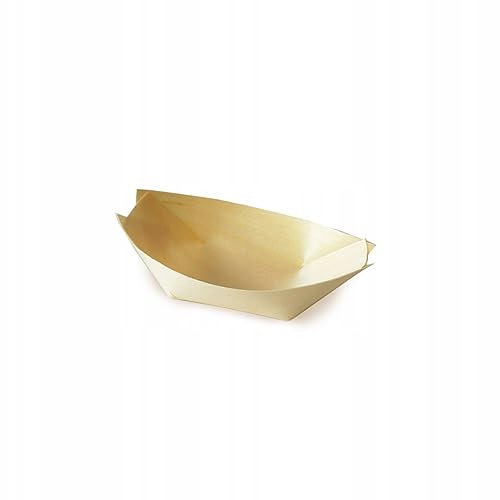 SWS-Schüler Fingerfood-Schale aus Holz, Schiffchen 8 x 5,5 cm [100 Stück]