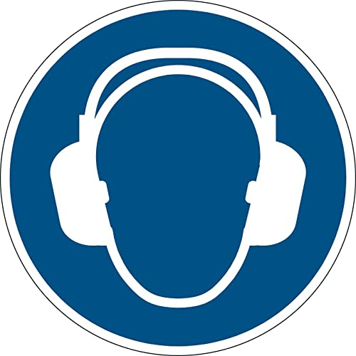 Durable 172906 - Segnaletica di Sicurezza Registrata Indossare le Protezioni Auricolari, 430 x 0.4 mm, Azzurro