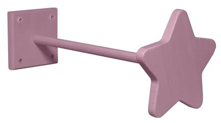 BioKinder Betthimmel-Halter Stern Himmelstange Netzhalterung Betthimmel Halterung aus zertifiziertem Massivholz Kiefer Flieder lasiert, L 44 cm