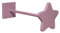 BioKinder Betthimmel-Halter Stern Himmelstange Netzhalterung Betthimmel Halterung aus zertifiziertem Massivholz Kiefer Flieder lasiert, L 44 cm