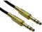 Ex-Pro Guitar Lead, Gold 1m, 6.35mm 1/4 Male to Male TRS Stereo Jack Instrument Patch Cable for Effects Pedal Board Bass Keyboard Amplifier