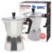 GSC Evolution Cafetera Italiana de Aluminio | 6 tazas | Apta para Todo Tipo de Cocinas |Inducción, Gas, Eléctrica | Color Plata | Fácil Montaje y Desmontaje