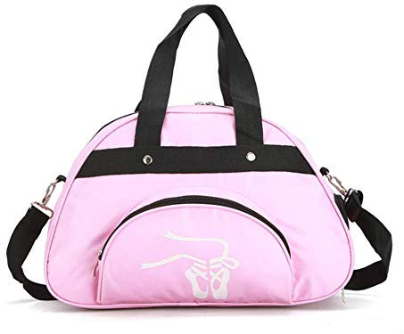 Borsone da ballo per ragazze, borsa da ginnastica durante la notte per il fine settimana (Rosa)