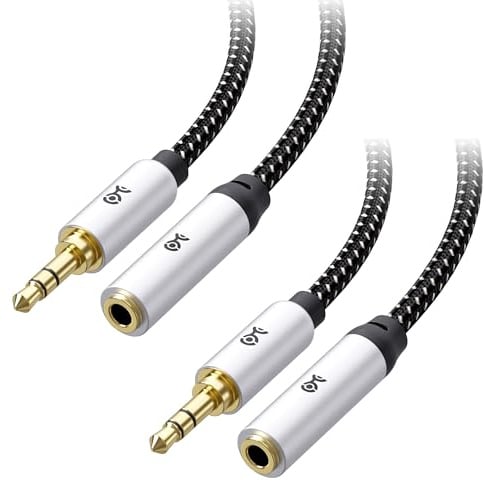 Cable Matters 2-Pack Headphone Extension Cable, 3.5mm Aux Extender, 10ft